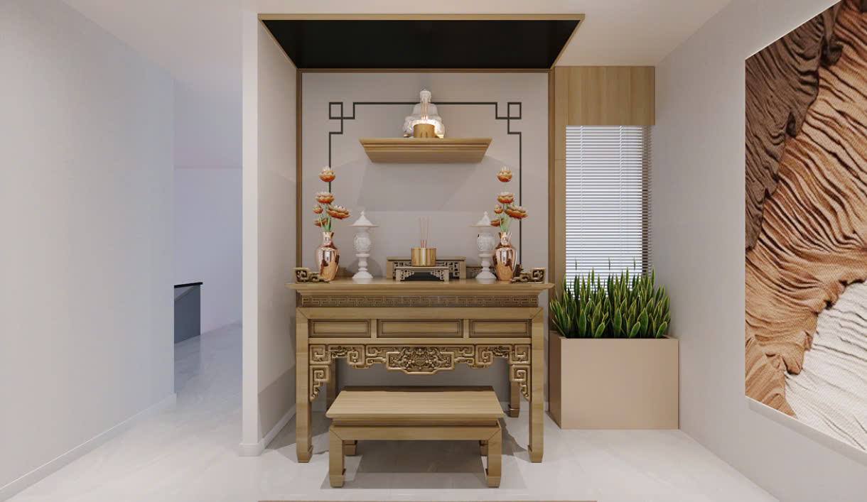 Mẫu phòng thờ đẹp đơn giản cho nhà