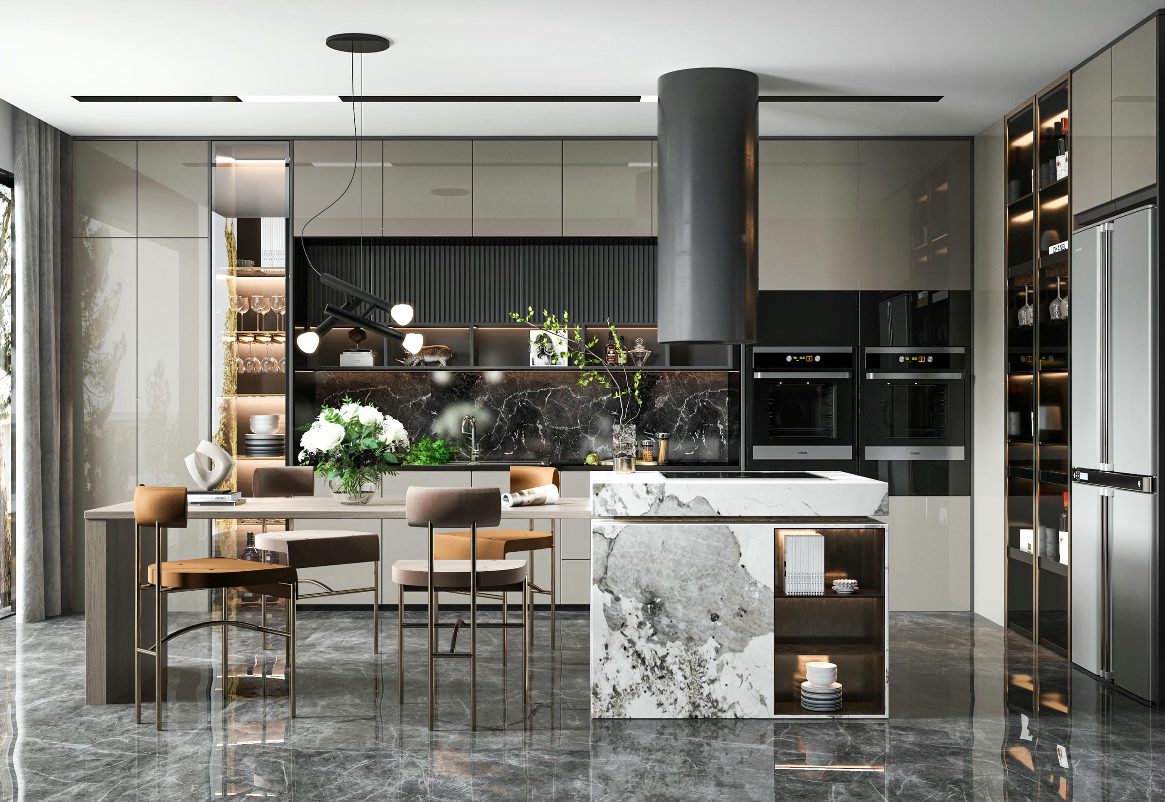 Tủ Bếp Gỗ Công Nghiệp Acrylic Mới Nhất – Đón Đầu Phong Cách!