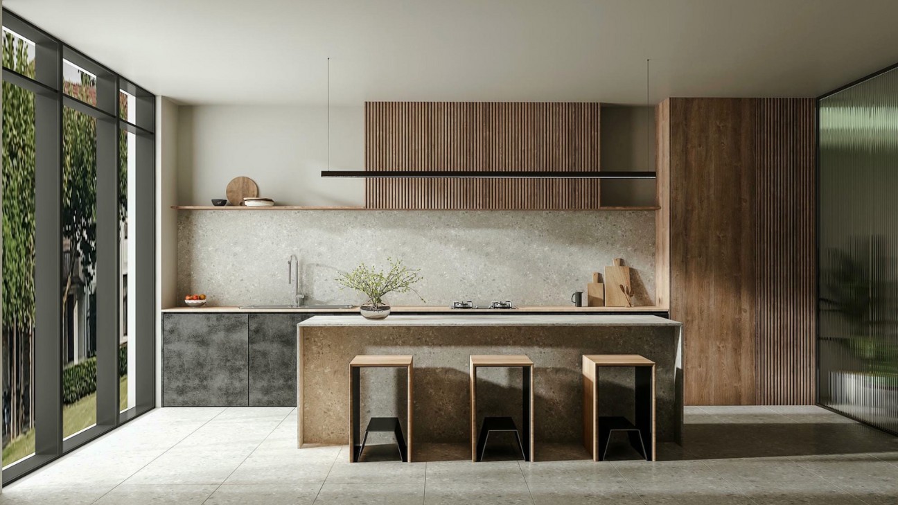 25+ Mẫu tủ bếp Laminate - Bền đẹp & Tiết kiệm chi phí