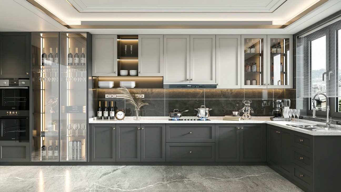 Mẫu Tủ Bếp Màu Xám: Thanh Lịch & Sang Trọng Vượt Thời Gian