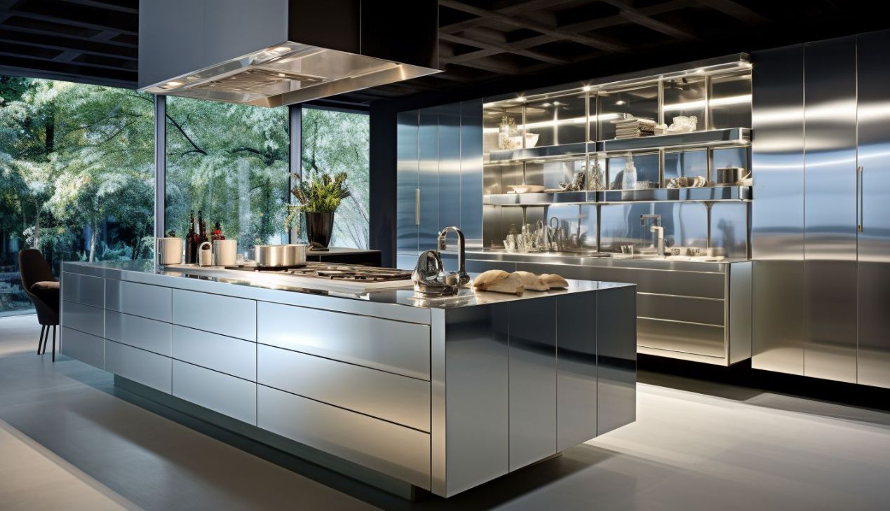 Quầy inox nhà bếp chuyên nghiệp