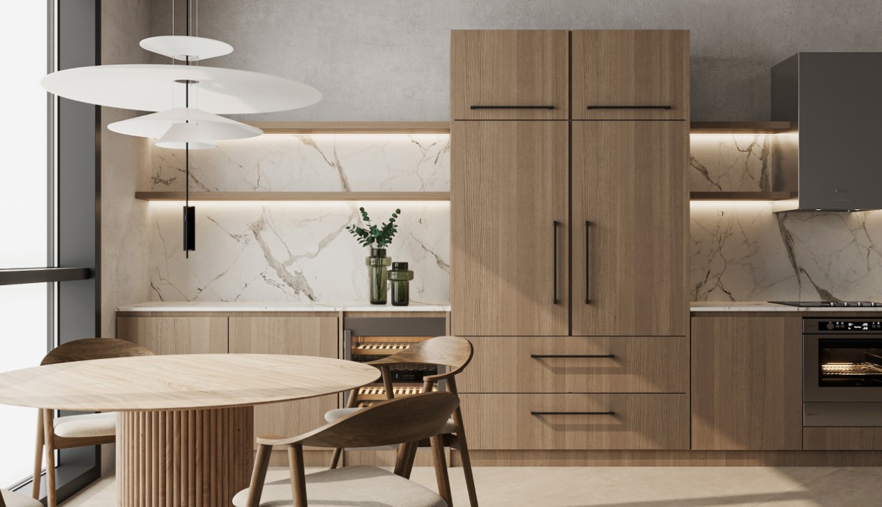 Tủ bếp gỗ công nghiệp melamine