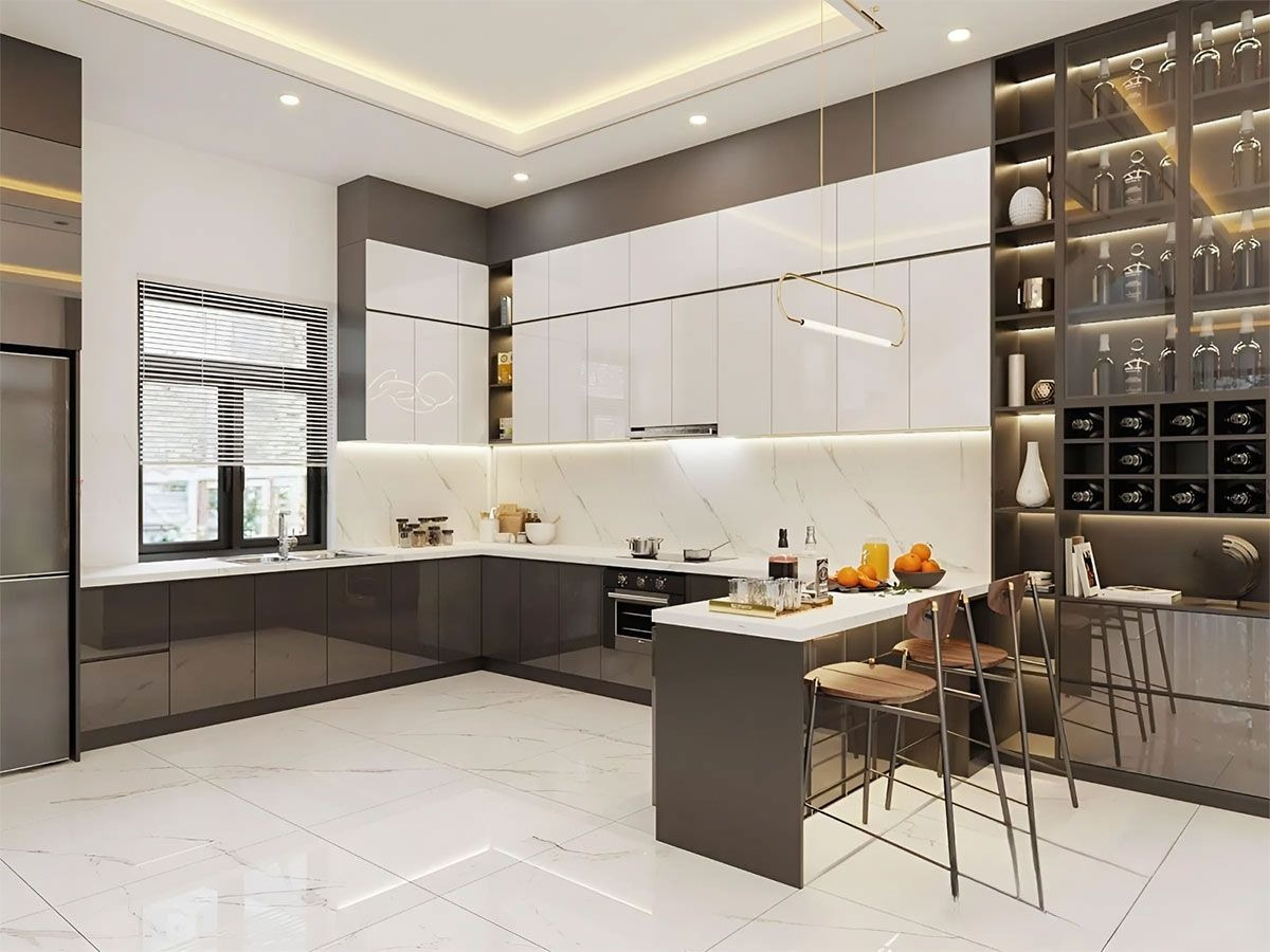 Tủ bếp nhôm treo tường